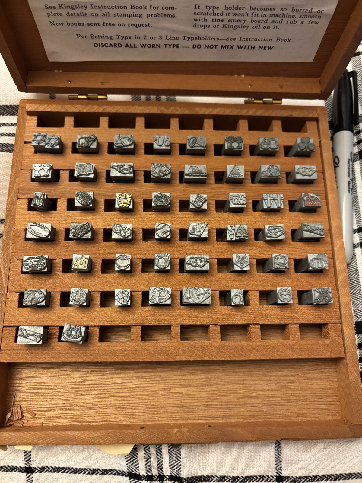 Kingsley hot foil stamping Ornaments, over 50 RARE HTF vintage letterpress