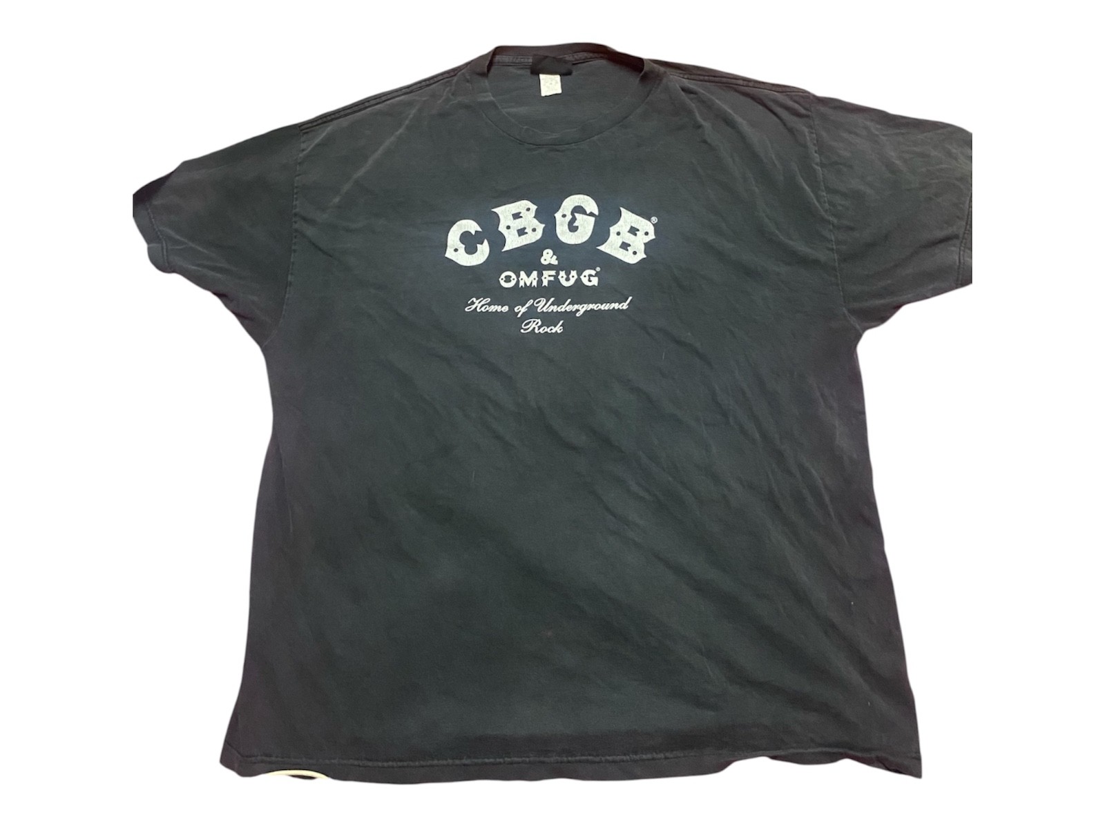 Vintage CBGB & OMFUG Home of Underground Rock Faded T-Shirt Black Size XL