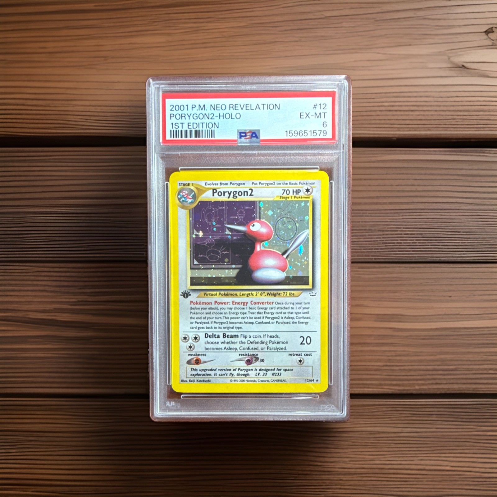 Pokemon TCG 2001 Neo Revelation Porygon2 12/64 1st Ed Holo PSA EX-MT 6 Pokemon TCG 2001 Neo Revelation Porygon2 12/64 1st Ed Holo PSA EX-MT 6