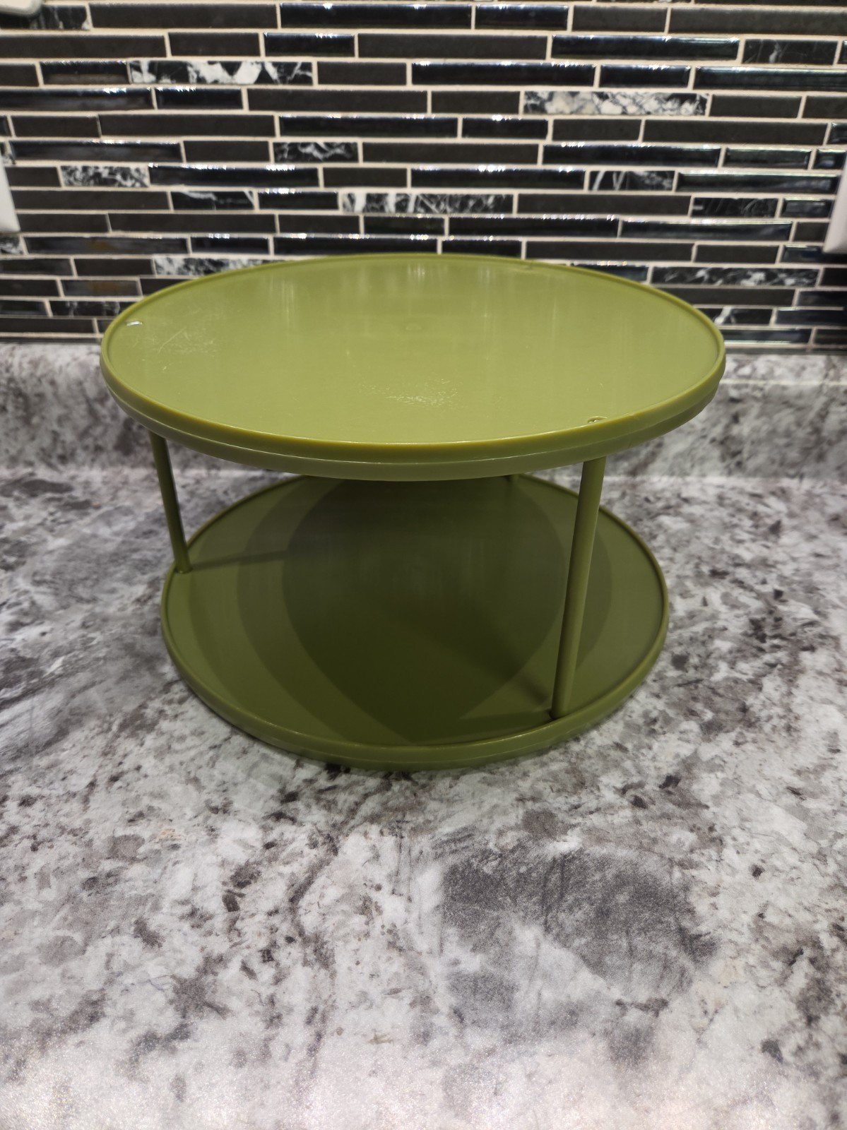 VTG Rubbermaid Lazy Susan Avocado Green, Harvest Gold, White #2725