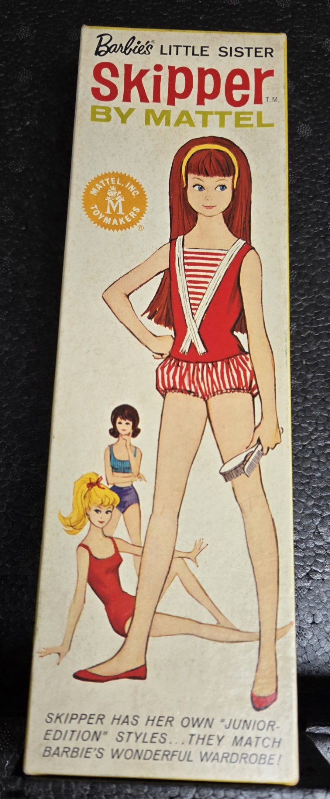 VINTAGE MATTEL 1963 BARBIE FRIEND SKIPPER MIB NRFB REDHEAD DECENT BOX VINTAGE MATTEL 1963 BARBIE FRIEND SKIPPER MIB NRFB REDHEAD DECENT BOX
