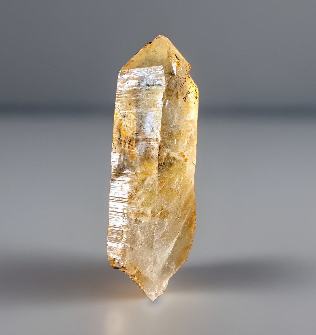 “Golden Armor” Ganesh Himalayan Quartz Iridescent Rainbow Dragon Scale Crystal