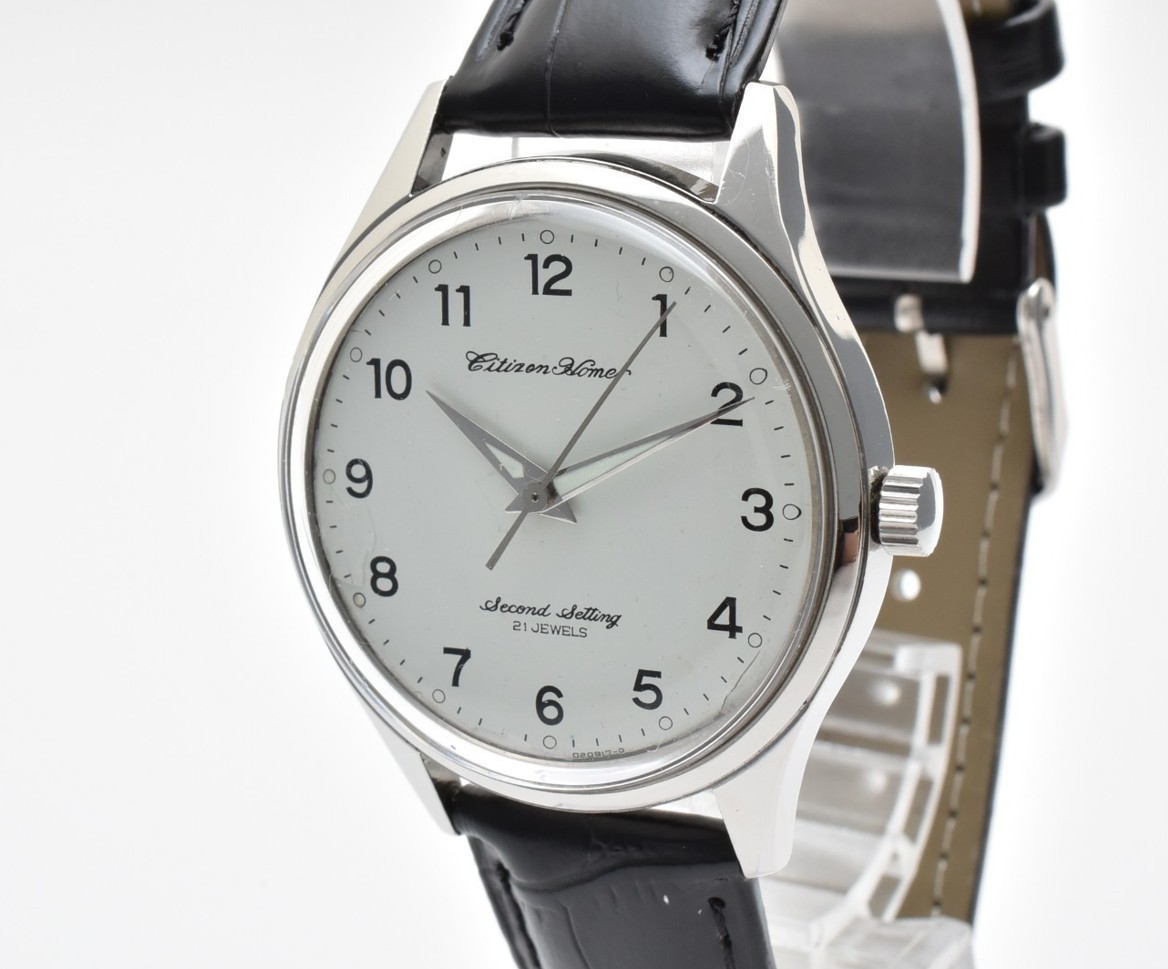Vintage 1969 [EXC+5] CITIZEN Homer Seconds Setting Railway Men\'s Watch Manual JP