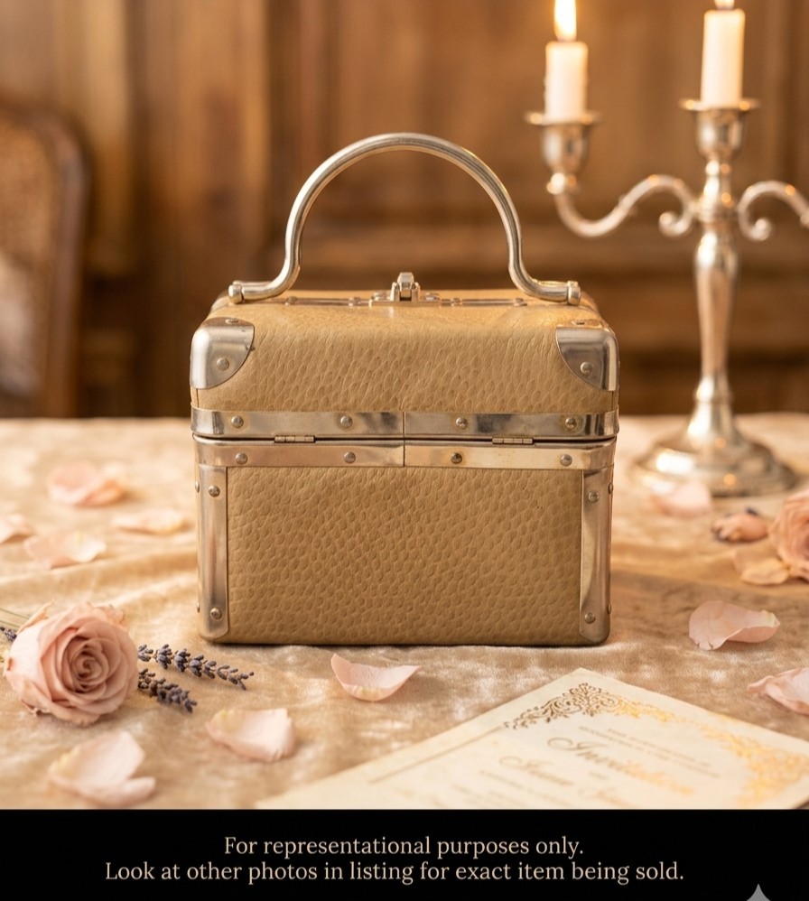 🔥 VINTAGE LIZETTE NEW YORK TAN BOX BAG - RARE 🔥