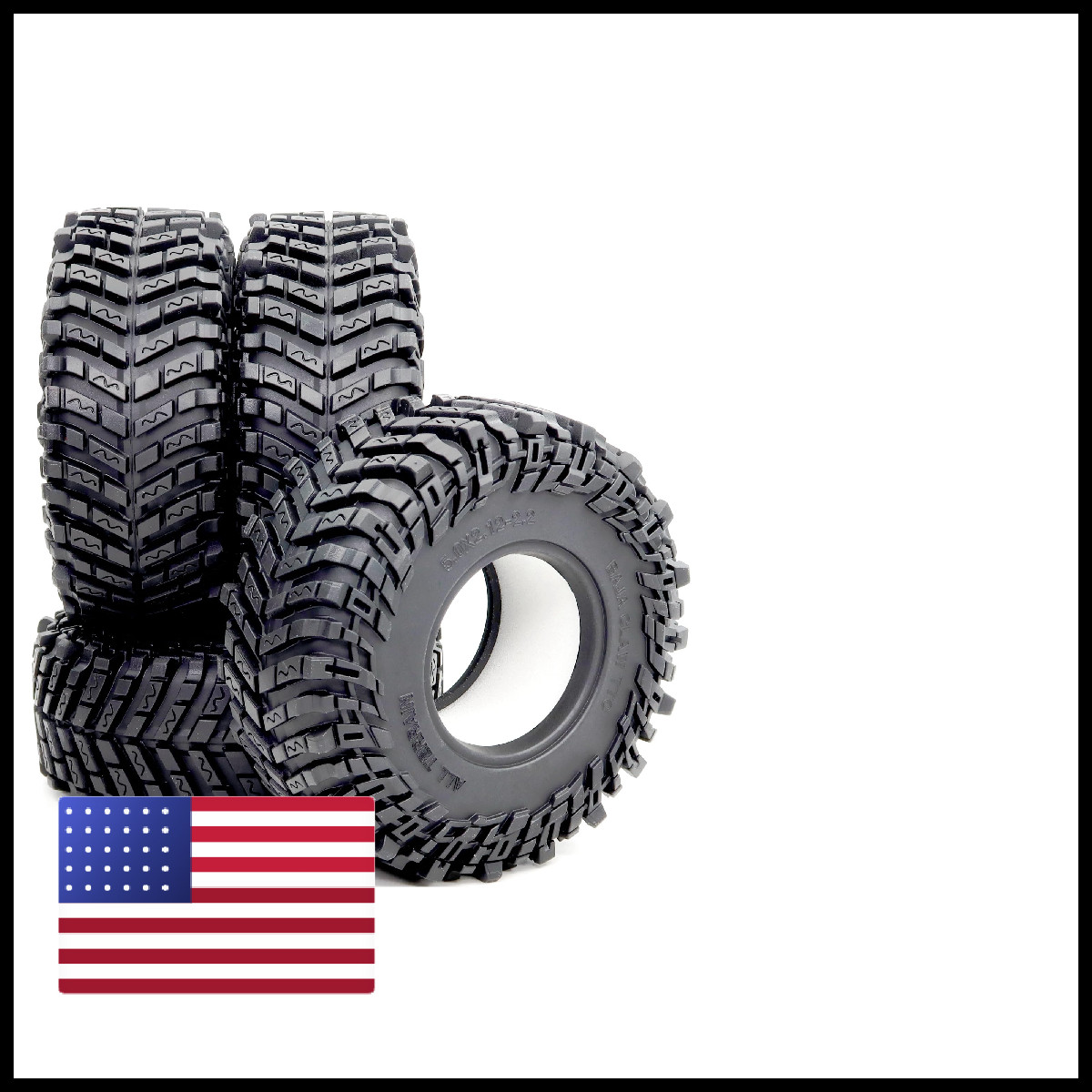 Hobbysoul 4Pcs Rc 2.2 Crawler Tires Soft Sticky 127Mm/5.0Inch Tall 2.2 Tires