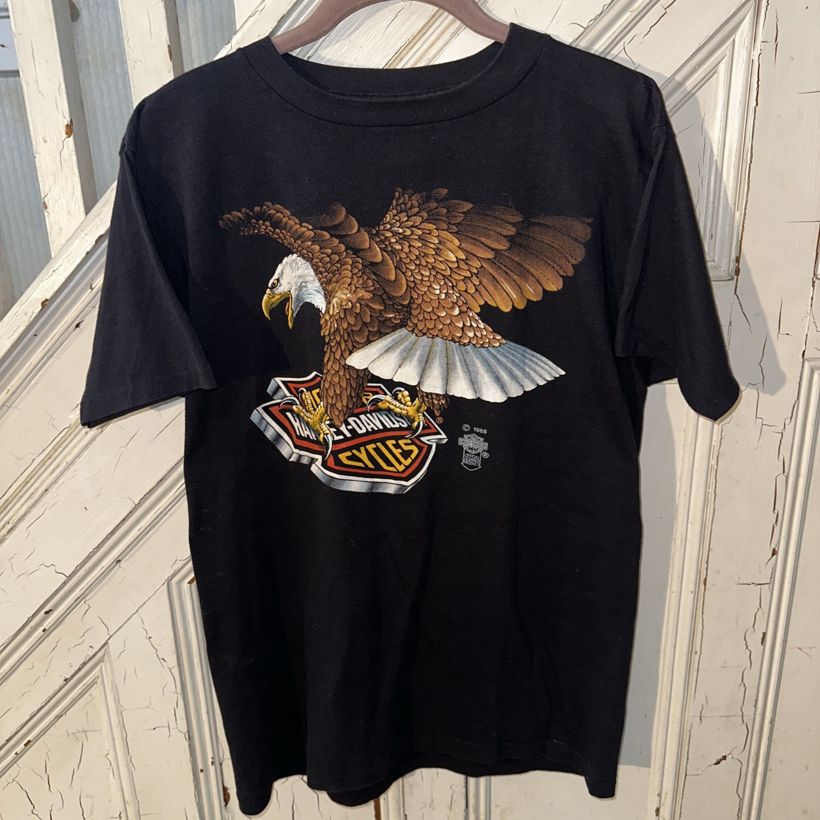 Vintage Harley-Davidson 1985 Screaming Eagle 3D Emblem T-shirt Size Large Vintage Harley-Davidson 1985 Screaming Eagle 3D Emblem T-shirt Size Large