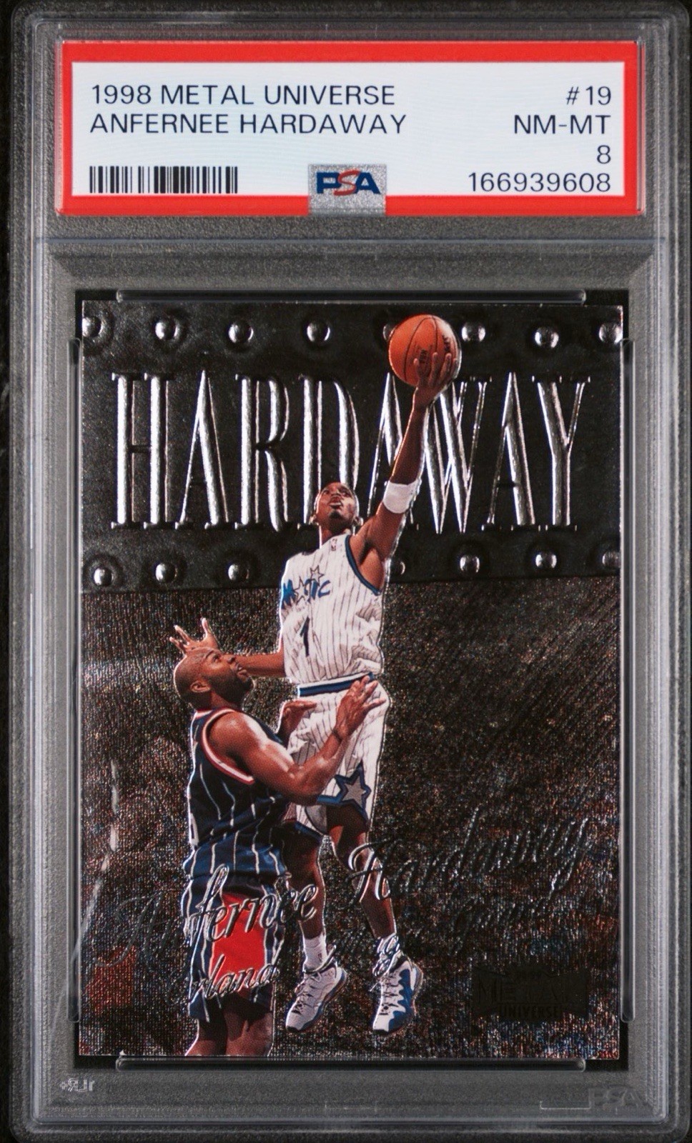 1998 Metal Universe Anfernee Hardaway #19 PSA 8 NM-MT Orlando Magic POP 11 1998 Metal Universe Anfernee Hardaway #19 PSA 8 NM-MT Orlando Magic POP 11