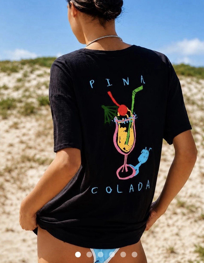 Celandine Anthropologie NWOT Artist Pina Colada Graphic Tee Celandine Anthropologie NWOT Artist Pina Colada Graphic Tee