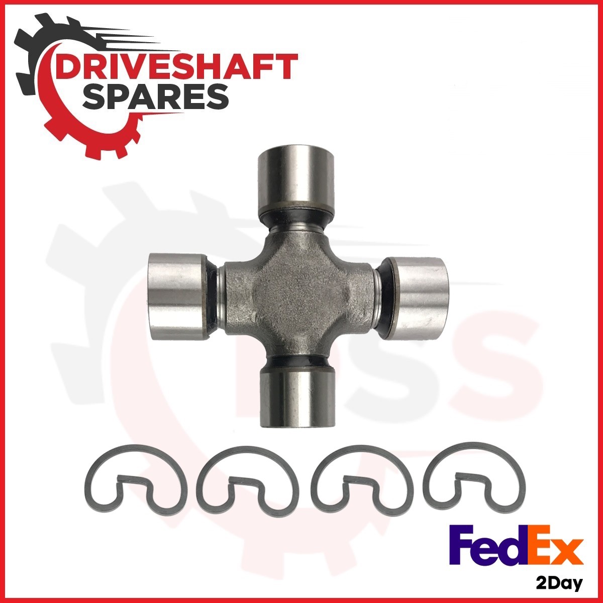 NEW 2-143 Greaseable Universal Joint 1350 to 1410 Series with Outside Snap Rings