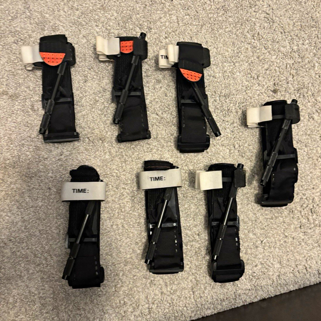 SAM Medical SAM XT Black Tourniquet Strap Lot of 7 for Emergency Medicine