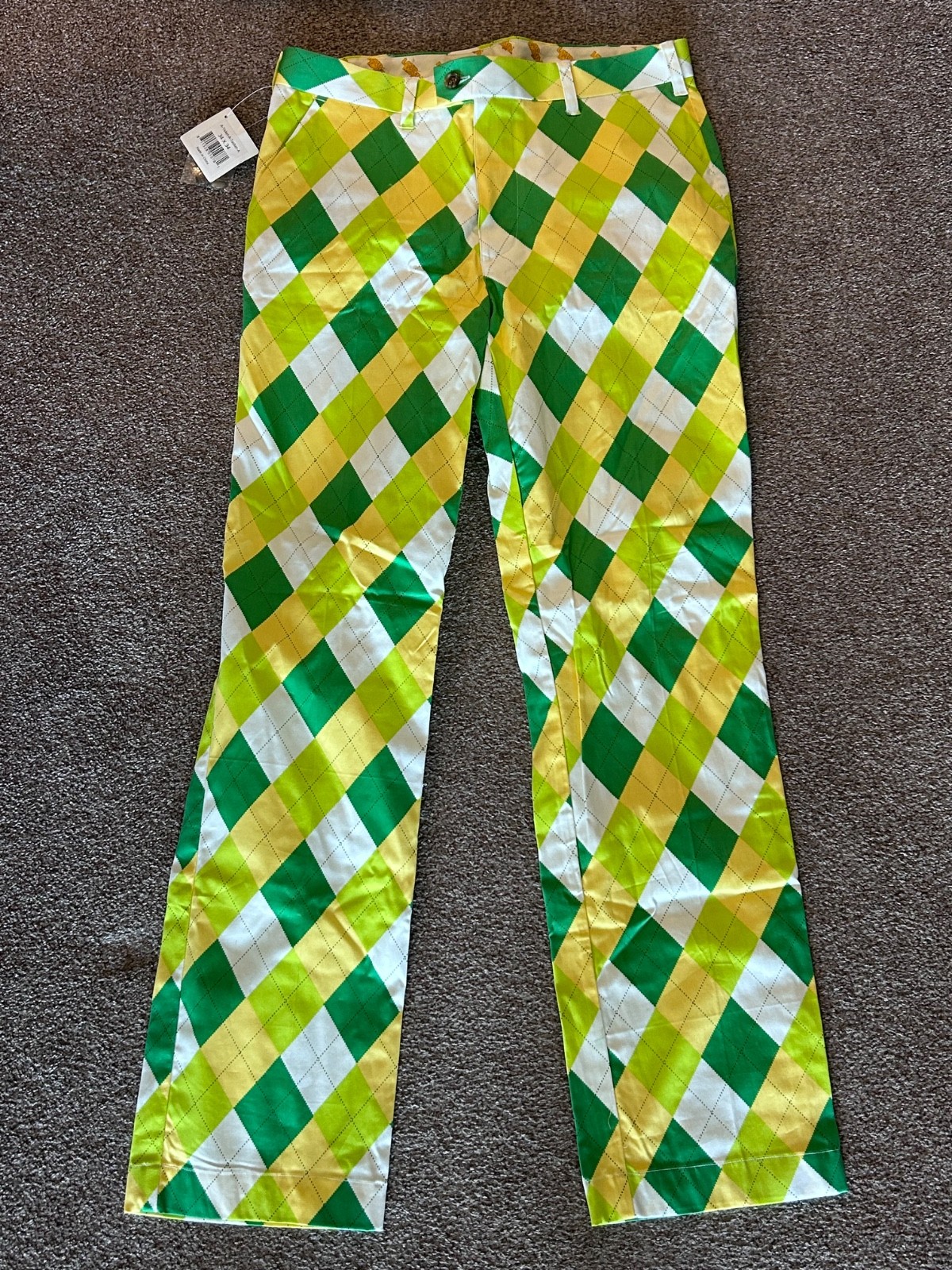 NWT Loudmouth Golf a tisket a tasket pants 34x34 NWT Loudmouth Golf a tisket a tasket pants 34x34
