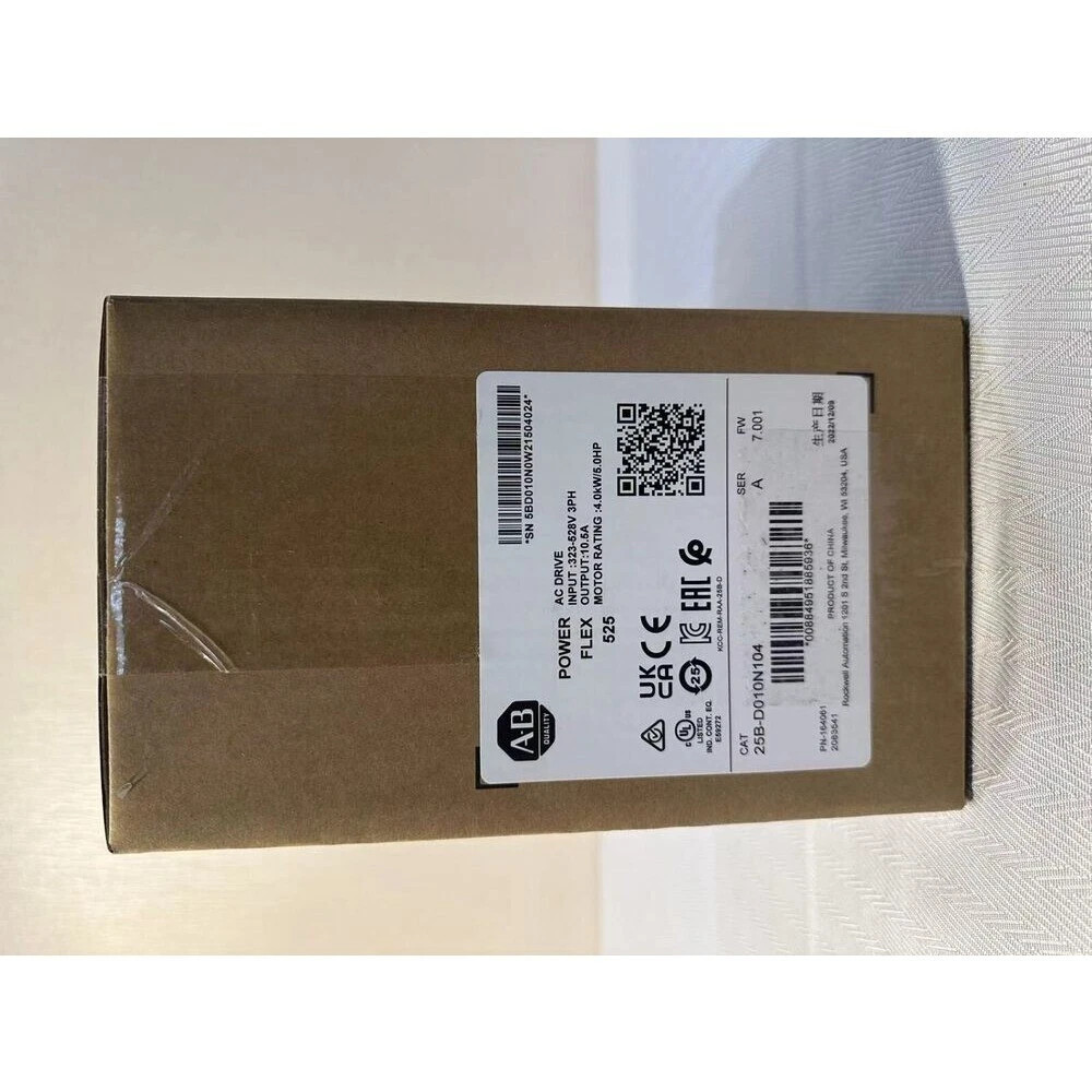 25B-D010N104 New AB Powerflex 525 AC Drive 4KW 5HP 25BD010N104 US Free Tax