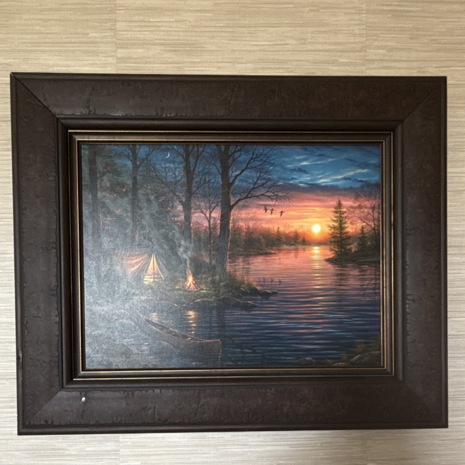 Abraham Hunter Evening Mist Limited Edition Signed Framed Canvas Print COA