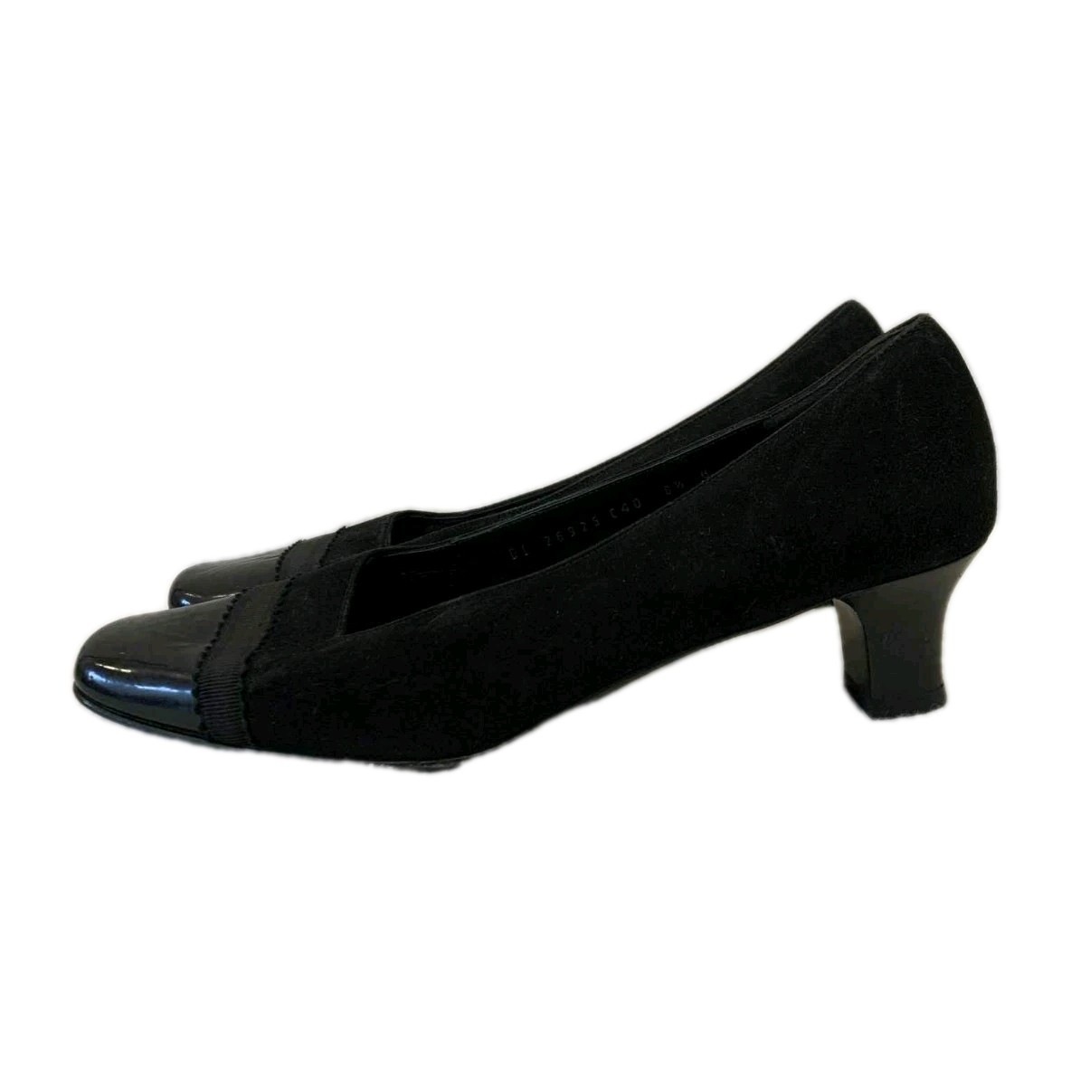 Salvatore Ferragamo Boutique Black Suede Leather Pumps Women’s Size 8.5 B  #H70
