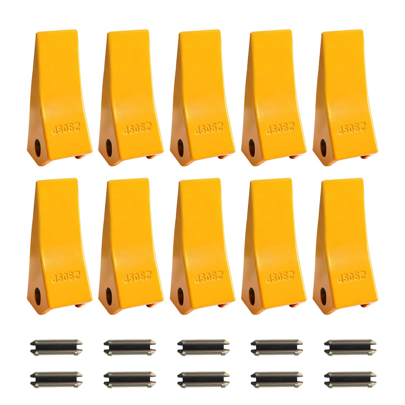 Uimoso 10 Pack 230SP Bucket Teeth with Pins 23 230 Series Excavator Bucket Teeth