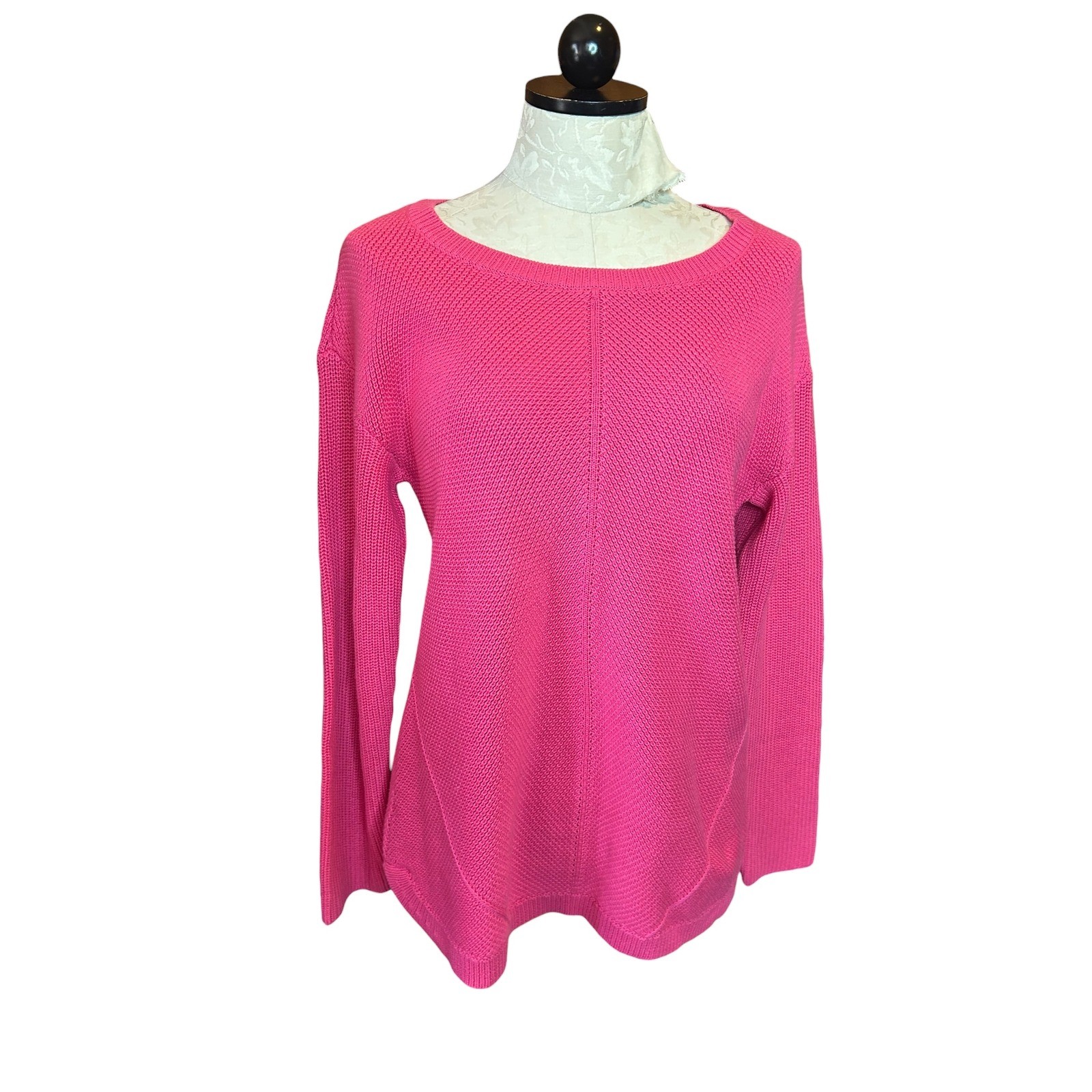 Talbots Womens Pink Pima Cotton Textured Knit Long Sleeve Sweater Size M NWT Talbots Womens Pink Pima Cotton Textured Knit Long Sleeve Sweater Size M NWT