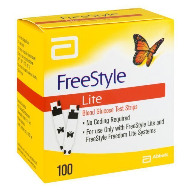 FreeStyles Lites Blood Glucose Diabetic Test Strips 100ct Imported EXP 1-2028 FreeStyles Lites Blood Glucose Diabetic Test Strips 100ct Imported EXP 1-2028