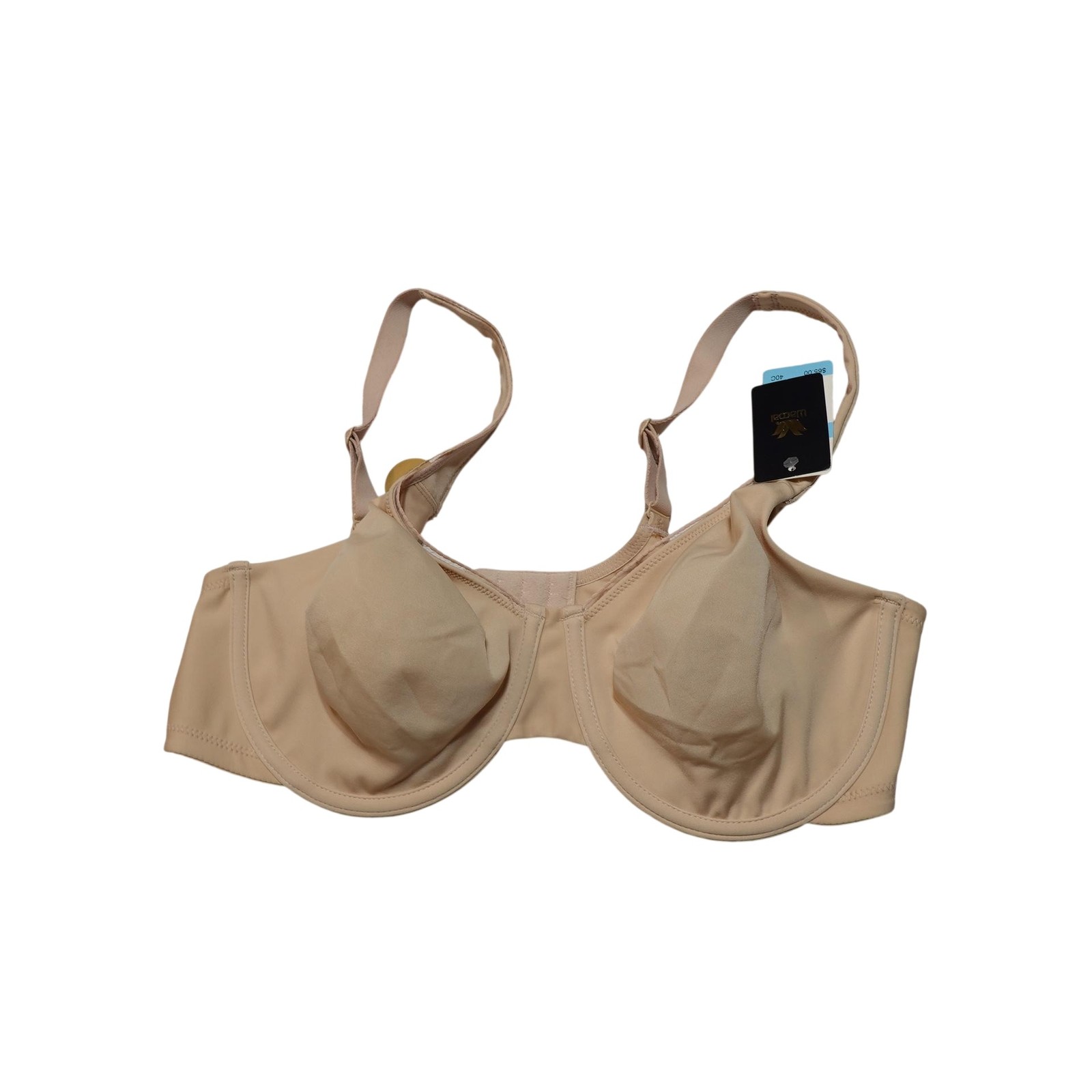 Wacoal Bra Womens 40C Beige T-Shirt Underwire Microfiber Stretch Smooth Support