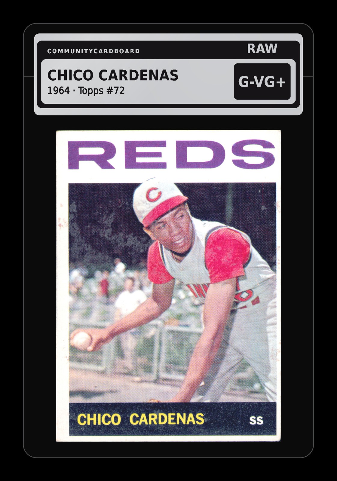 1964 Topps #72 Chico Cardenas Cincinnati Reds - Raw Card 1964 Topps #72 Chico Cardenas Cincinnati Reds - Raw Card
