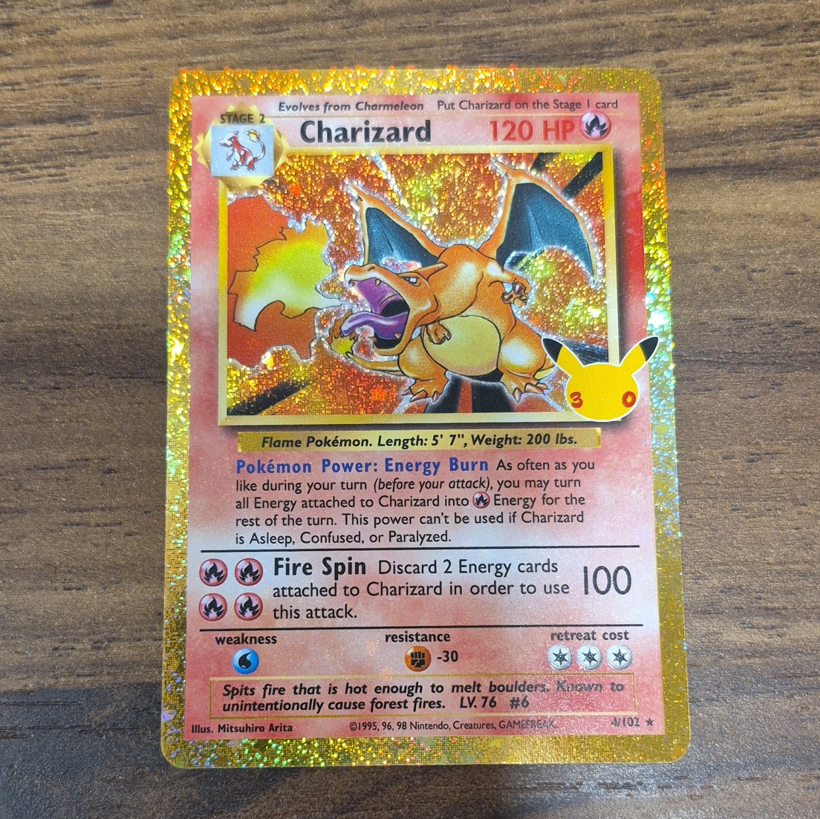 Pokemon 30th Anniversary Charizard 4/102 Holo GOLD BORDER Gem Mint 10 Potential Pokemon 30th Anniversary Charizard 4/102 Holo GOLD BORDER Gem Mint 10 Potential