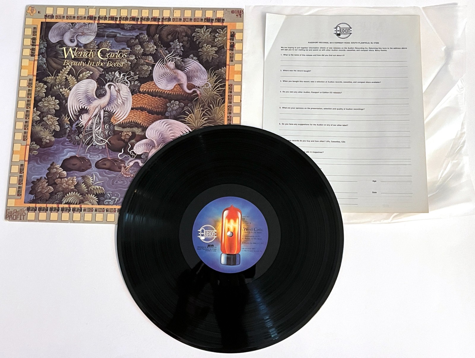 WENDY CARLOS Beauty In The Beast 1986 Audion Vinyl LP Electronic/Synth SYN 200
