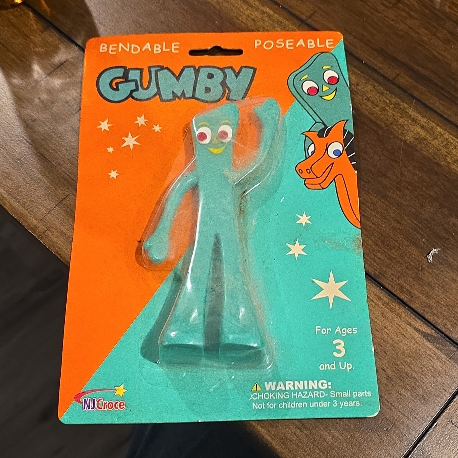 Vintage GUMBYFAN Gumby 6” Bendable Figure NJ Croce Classic Style Toys 2004 PREMA