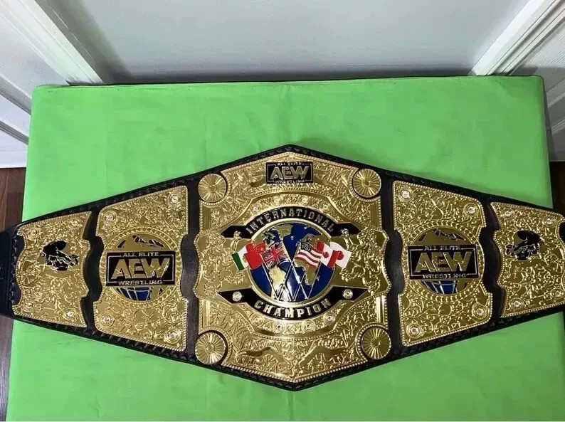 AEW All Elite International championship belt wrestling title 4mm brass adult