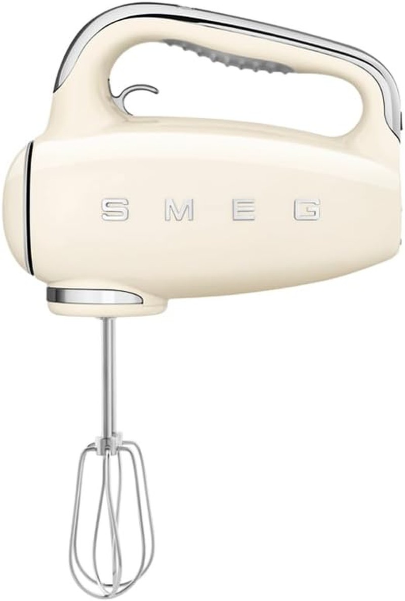 SMEG HMF01 9-Speed Retro Hand Mixer – 220W Motor, Smooth Start, Turbo Function,