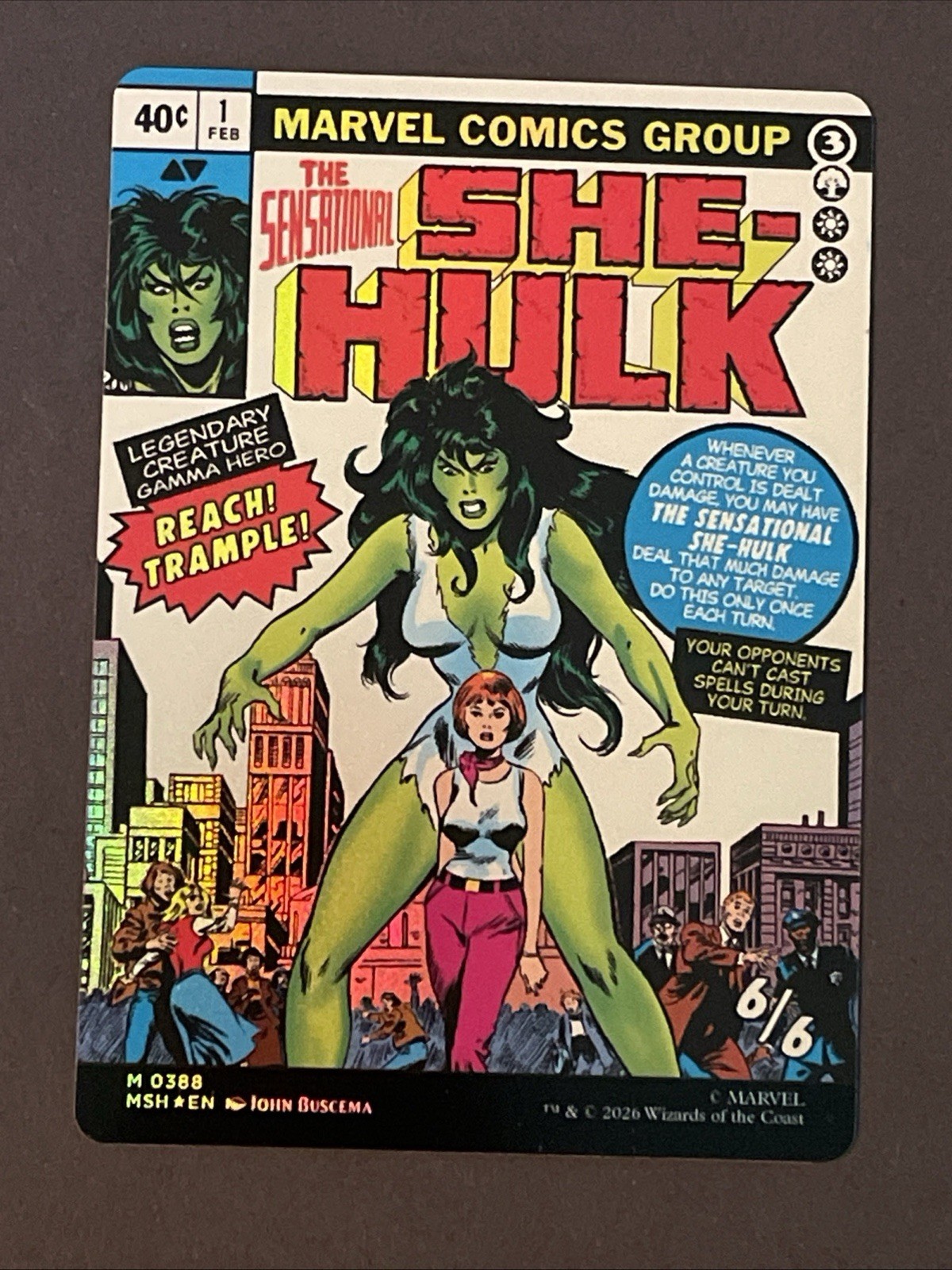 Jennifer Walters // The Sensational She-Hulk (0388) - Foil - Borderless NM-Mint Jennifer Walters // The Sensational She-Hulk (0388) - Foil - Borderless NM-Mint