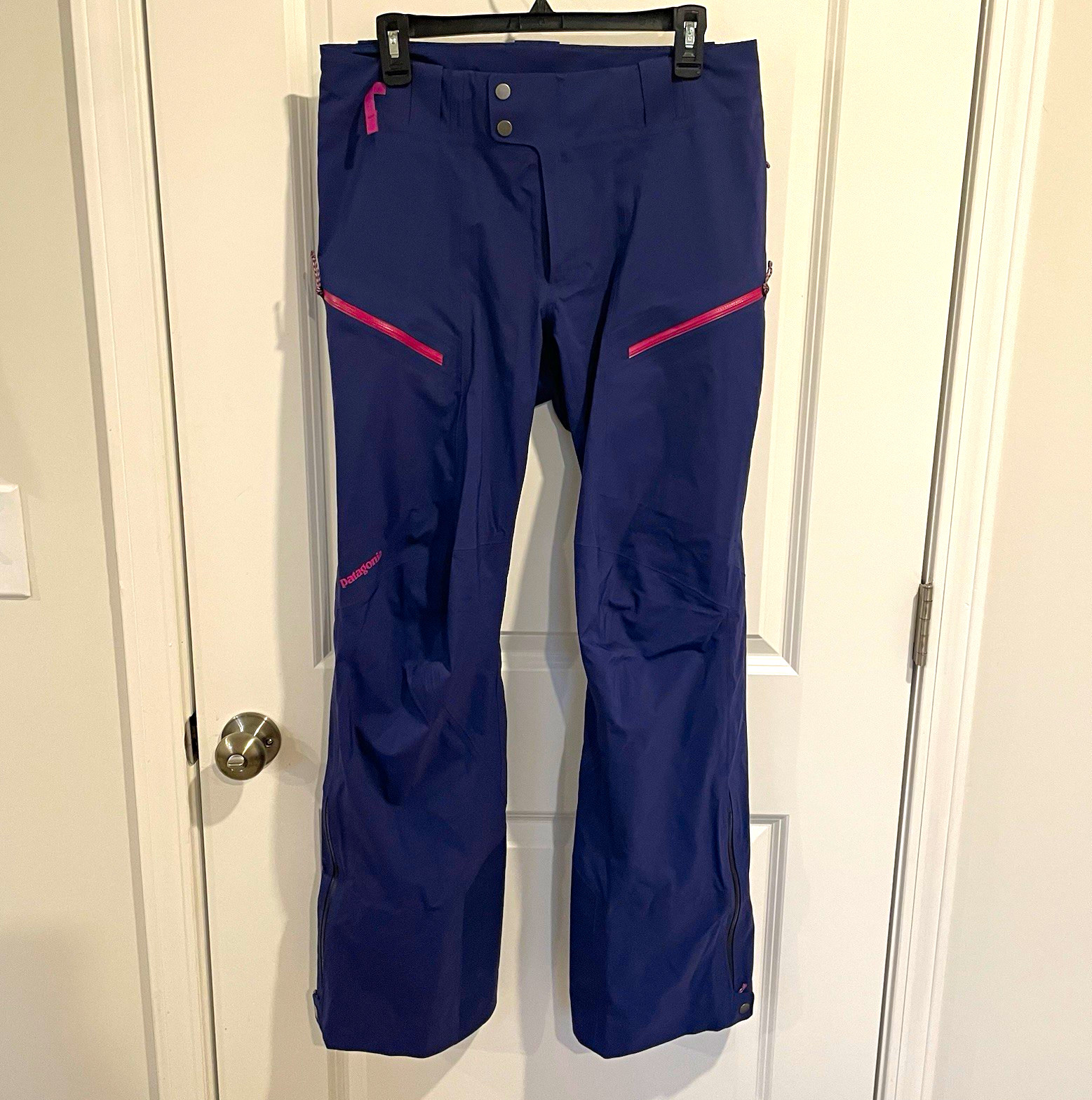 Patagonia Women\'s Stormstride Snow Pants Blue M Regular Slim Fit Ski Snowboard
