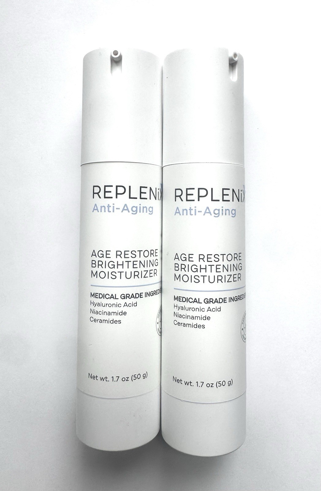 (Lot of 2) Replenix Anti-Aging Age Restore Brightening Moisturizer 1.7 oz/50g