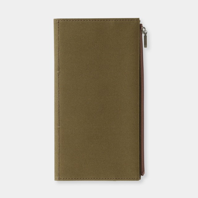 TRAVELER\'S notebook Cotton Zipper Case Regular Size Olive Traveler\'s Factory NEW