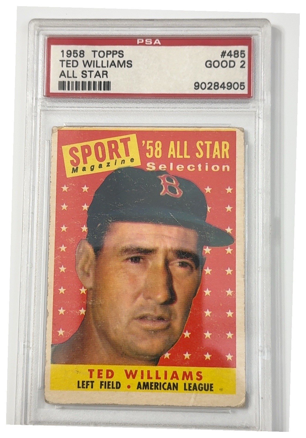 1958 Topps - Sport Magazine \'58 All Star Selection Ted Williams #485
