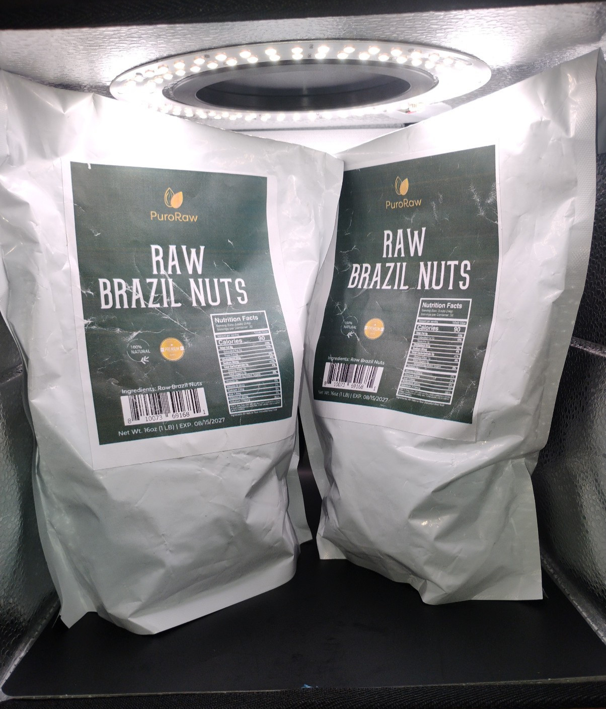 Raw Brazil Nuts 2 packs of 1lbs bag unsalted no shell whole nuts. EXP 8/15/2027