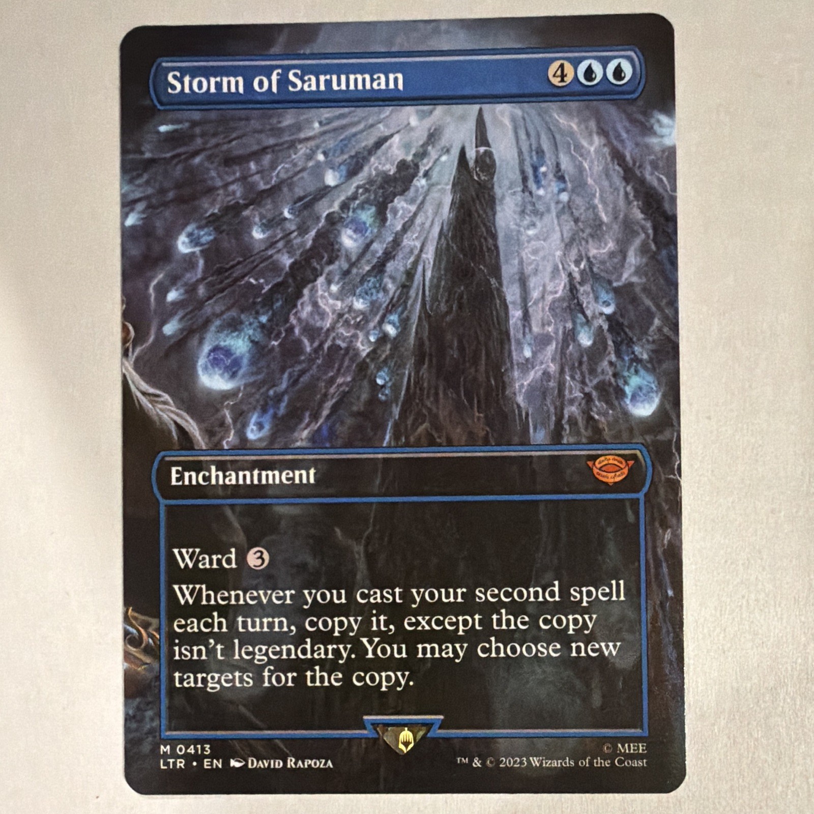 Wizards of the Coast MTG Storm of Saruman 413 LTR Mythic Regular Borderless EN
