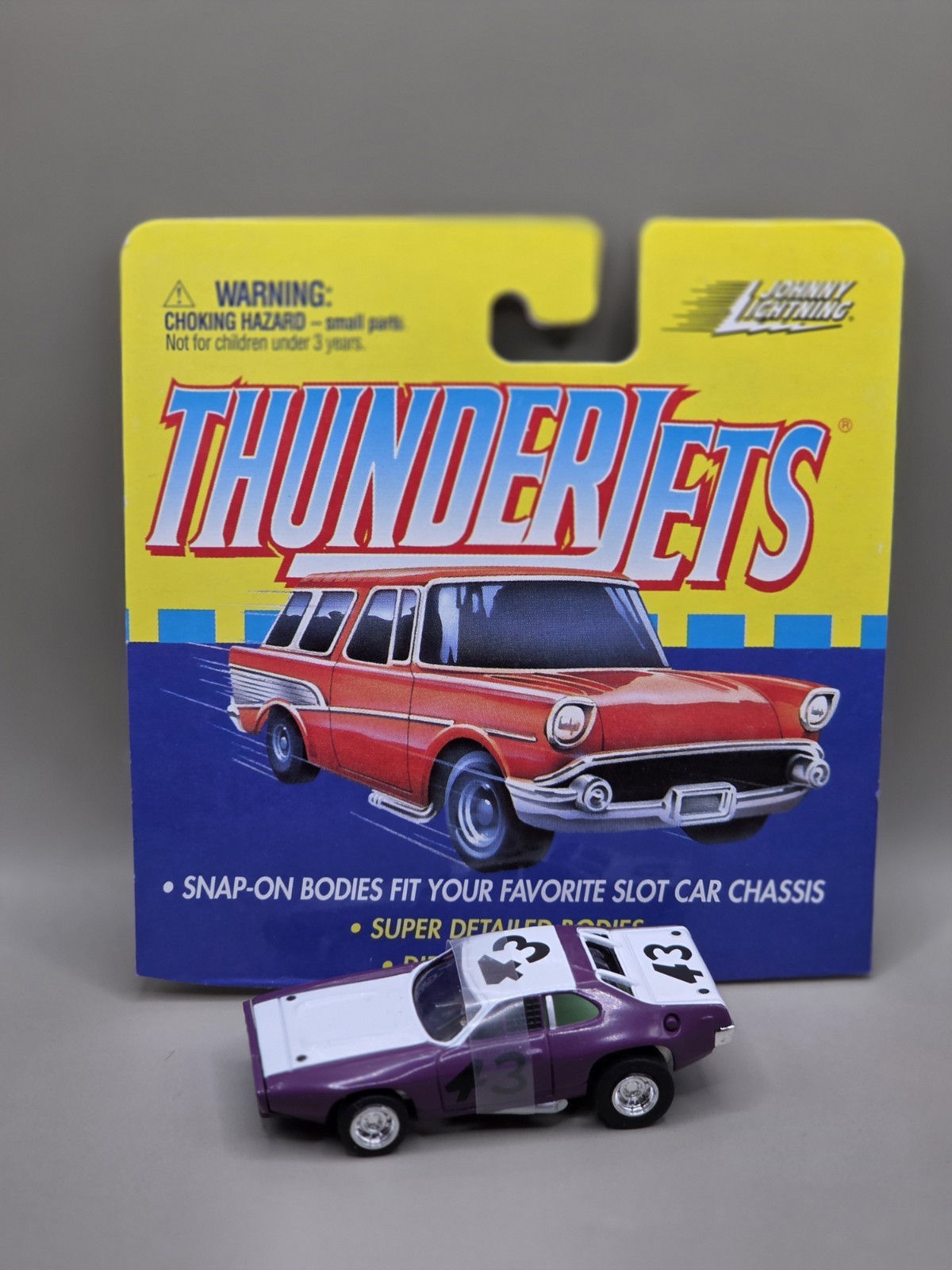 Johnny Lightning Plymouth Pullback Roadrunner #43 Stock HO Slot Car Body Johnny Lightning Plymouth Pullback Roadrunner #43 Stock HO Slot Car Body
