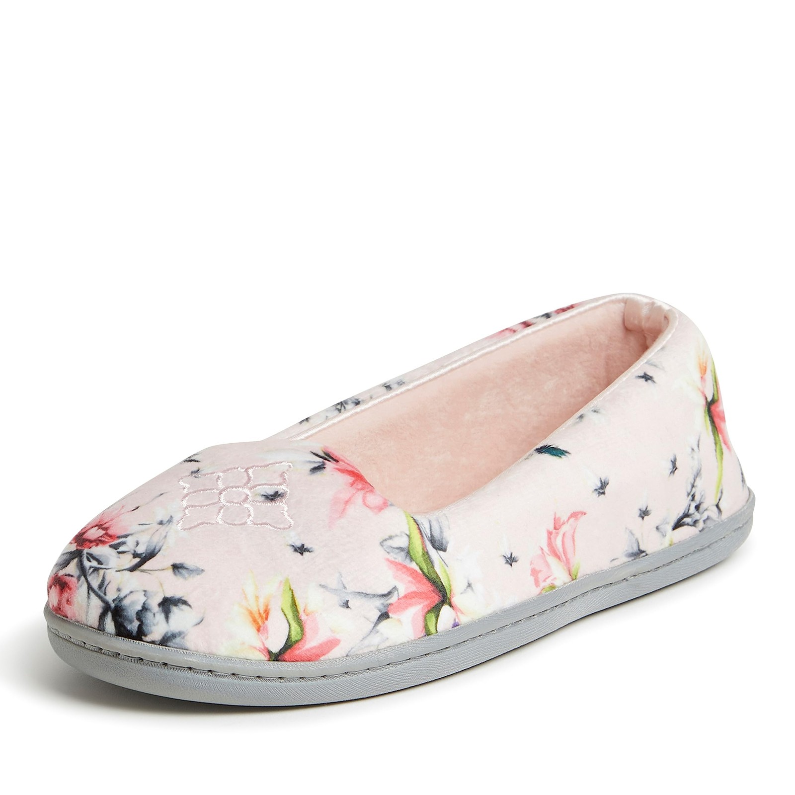 Dearfoams Women\'s Rebecca Lightweight Cozy Memory Foam Closed Back Slipper wi...