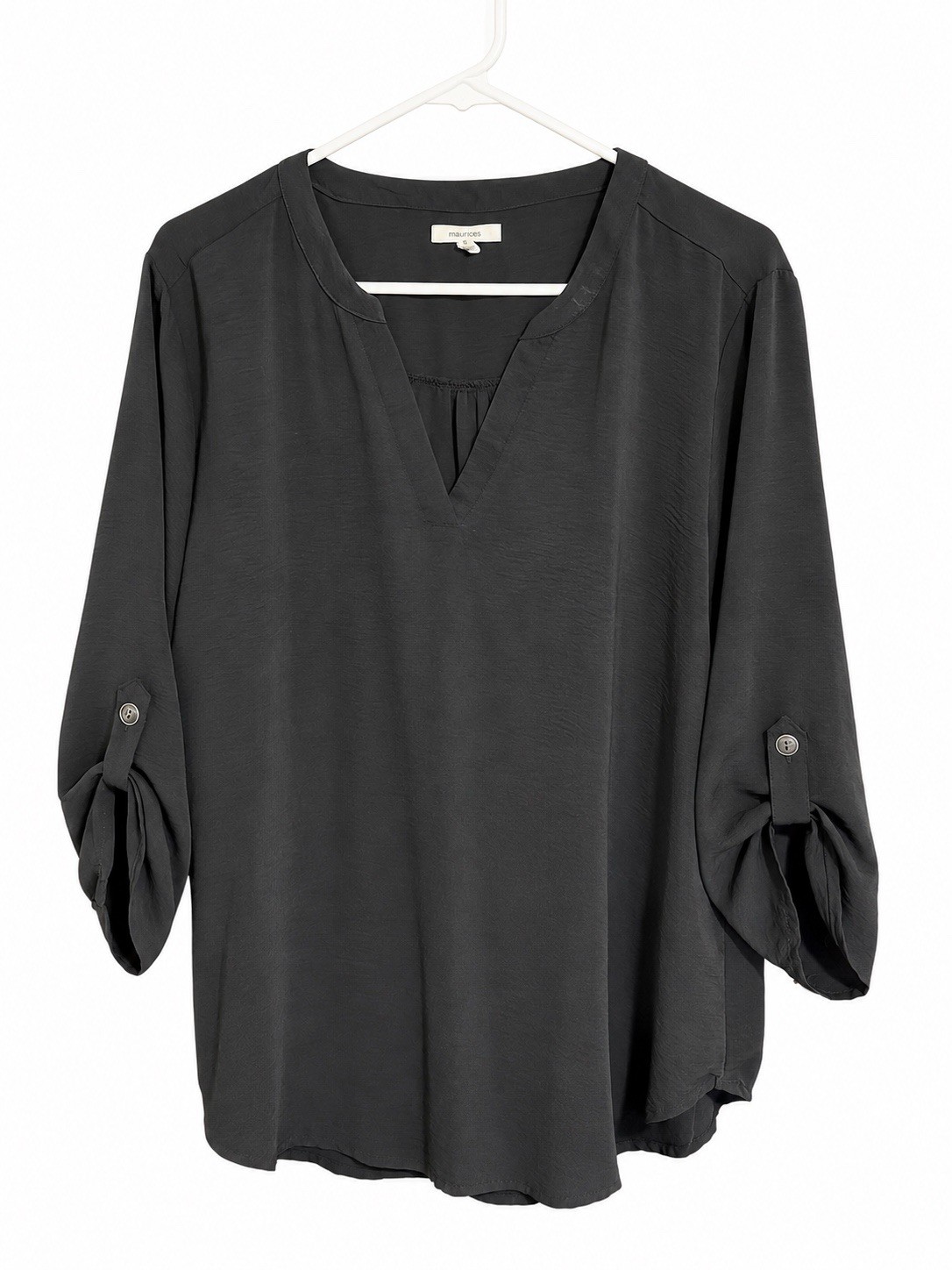 Maurices Black Basic Blouse Size XL