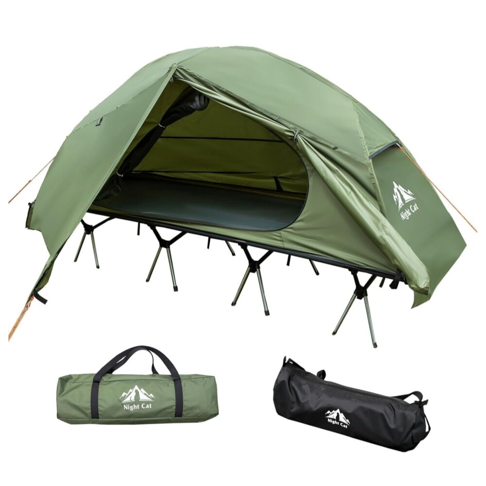 Outdoor 1 Person Camping Tent Cot Compact Elevated Tent/Set With External Cover