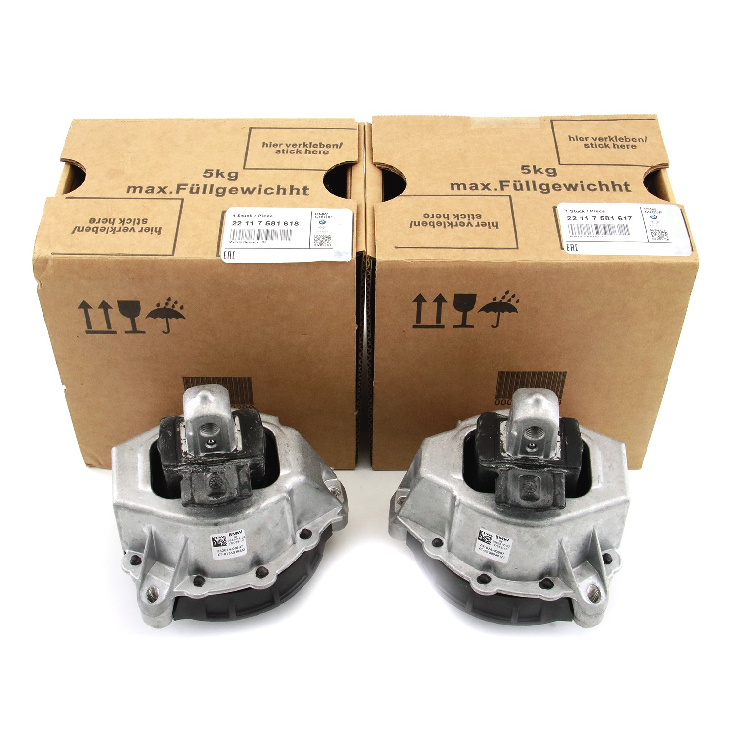 2Pcs OEM For BMW 330i Engine Motor Mount Left+Right 22117581617 22117581618