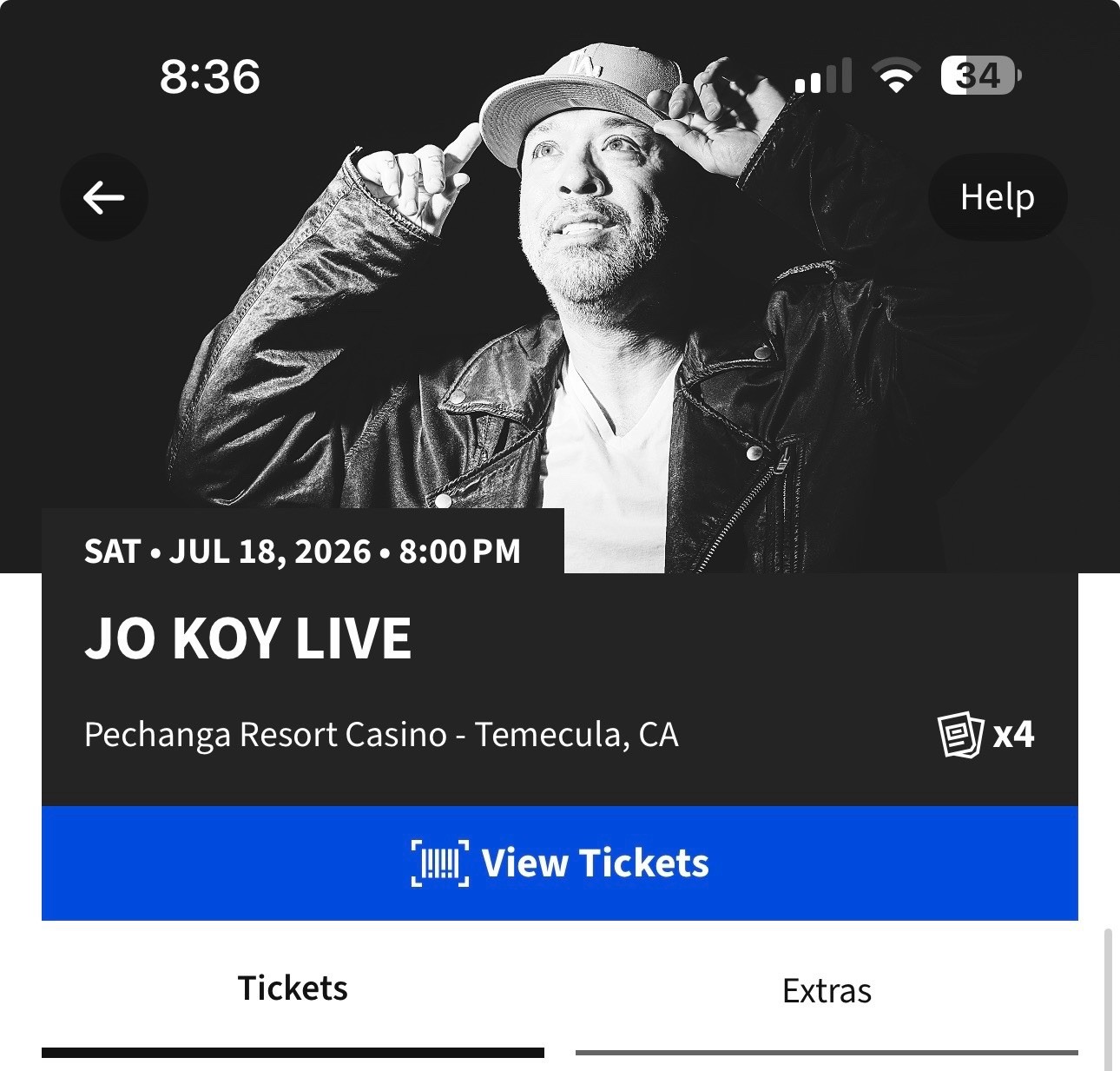 Selling 2 Tickets for Jo Koy Live at Pechanga Resort Casino. Price negotiable Selling 2 Tickets for Jo Koy Live at Pechanga Resort Casino. Price negotiable
