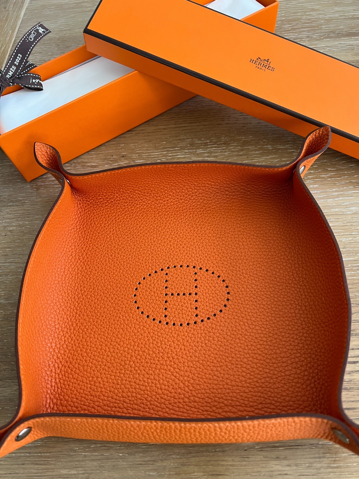 Authentic HERMES Leather Desk Tray Authentic HERMES Leather Desk Tray