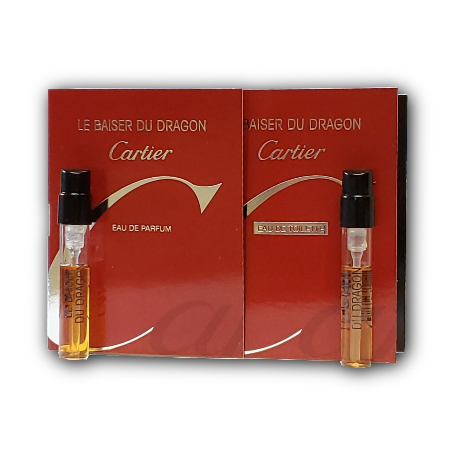 Cartier LE BAISER DU DRAGON EDP + EDT Sample Spray Set Vintage Discontinued Rare