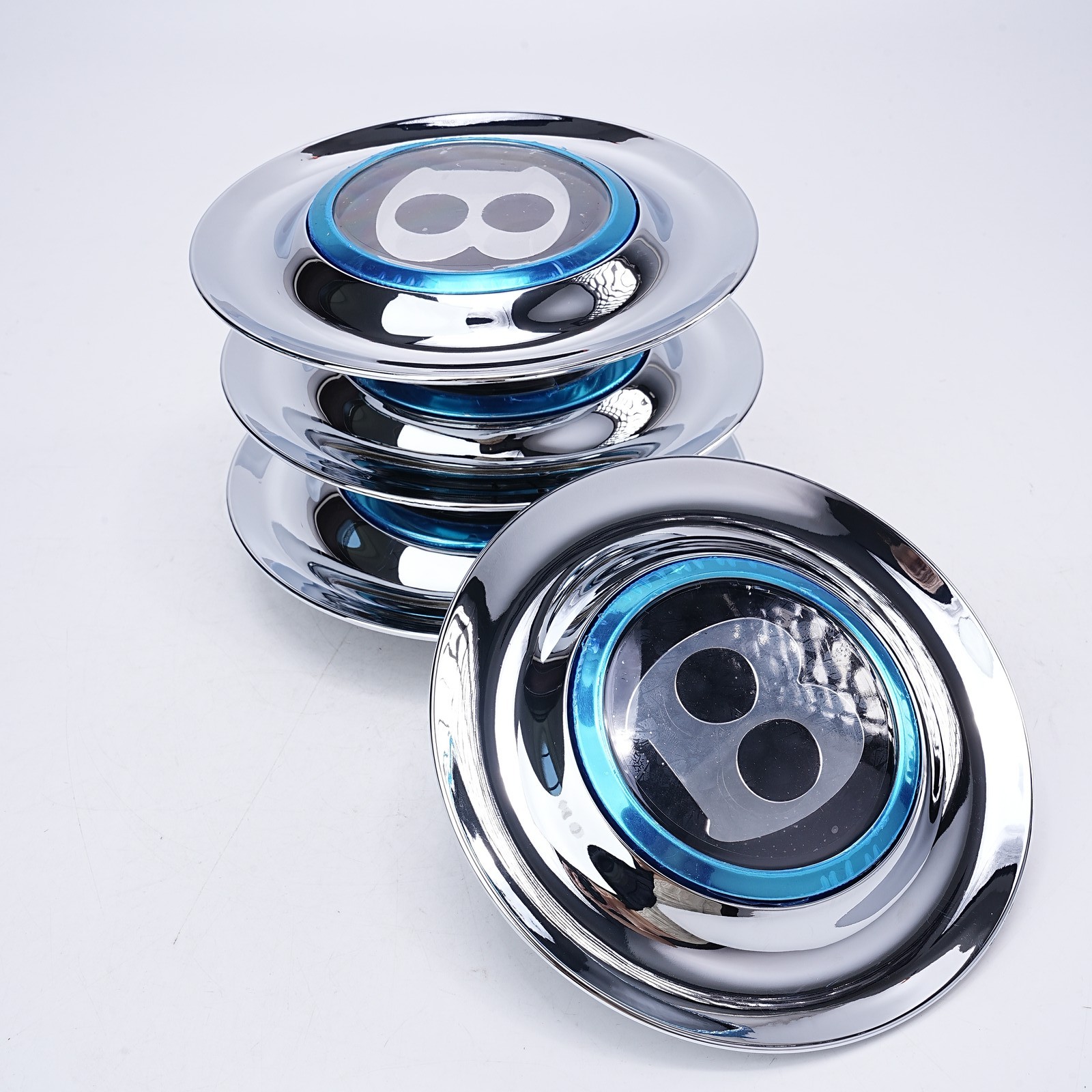 4pcs Set Bentley Flying Spur Wheel Caps Self Levelling, Floating B Caps Chrome