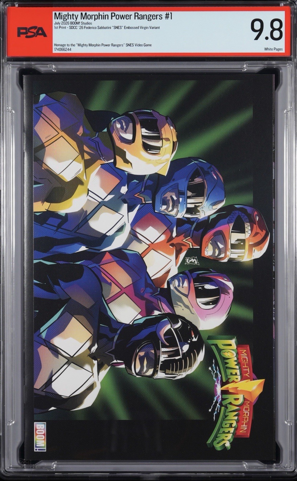 BOOM STUDIOS MIGHTY MORPHIN POWER RANGERS #1 2026 1ST PRINTING SDCC PSA 9.8 BOOM STUDIOS MIGHTY MORPHIN POWER RANGERS #1 2026 1ST PRINTING SDCC PSA 9.8