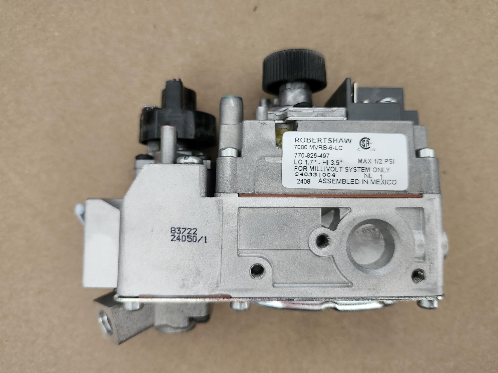 OEM Robertshaw 7000MVRB-5-LC Natural Gas Valve (HHT SRV24033)
