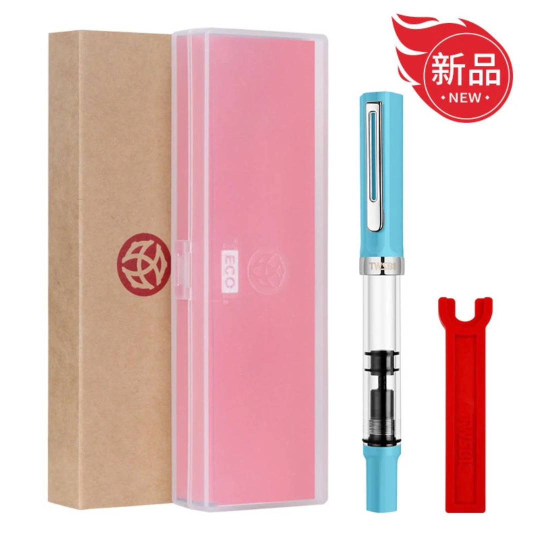 TWSBI ECO Fountain Pen Transparent Piston Resin Multiple Colors Nib Sizes TWSBI ECO Fountain Pen Transparent Piston Resin Multiple Colors Nib Sizes