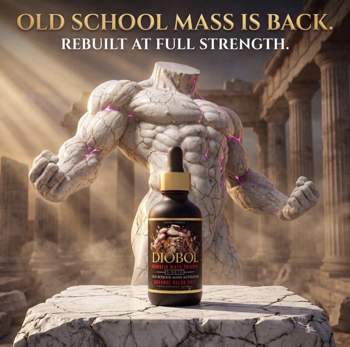 Diobol Old School Muscle💪Mass Building Activator By Vintage Muscle💪🏛️🧪⚒️🧬⚡️