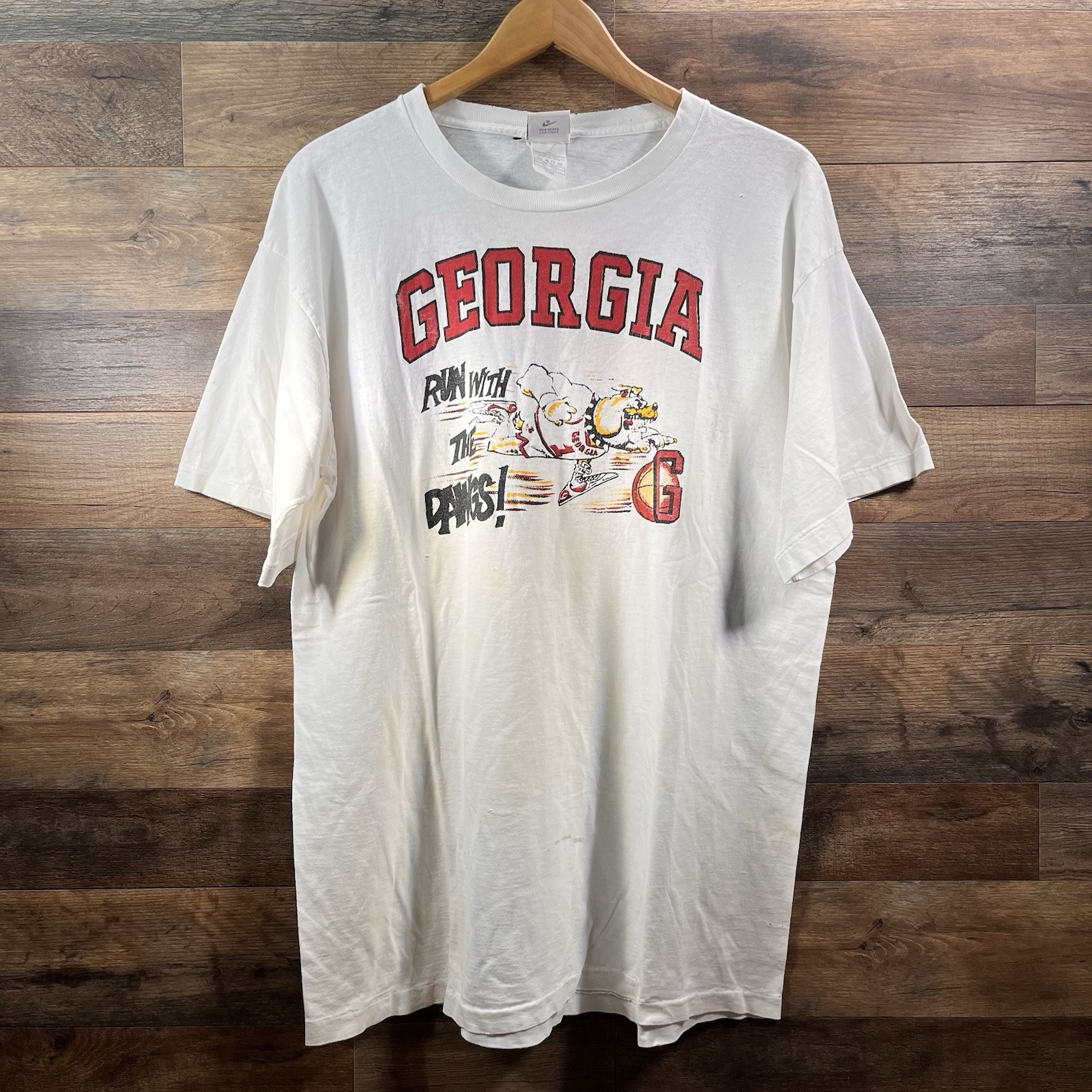 Vintage Nike UGA Georgia Bulldogs T Shirt Mens Size 2XL 90s USA Made