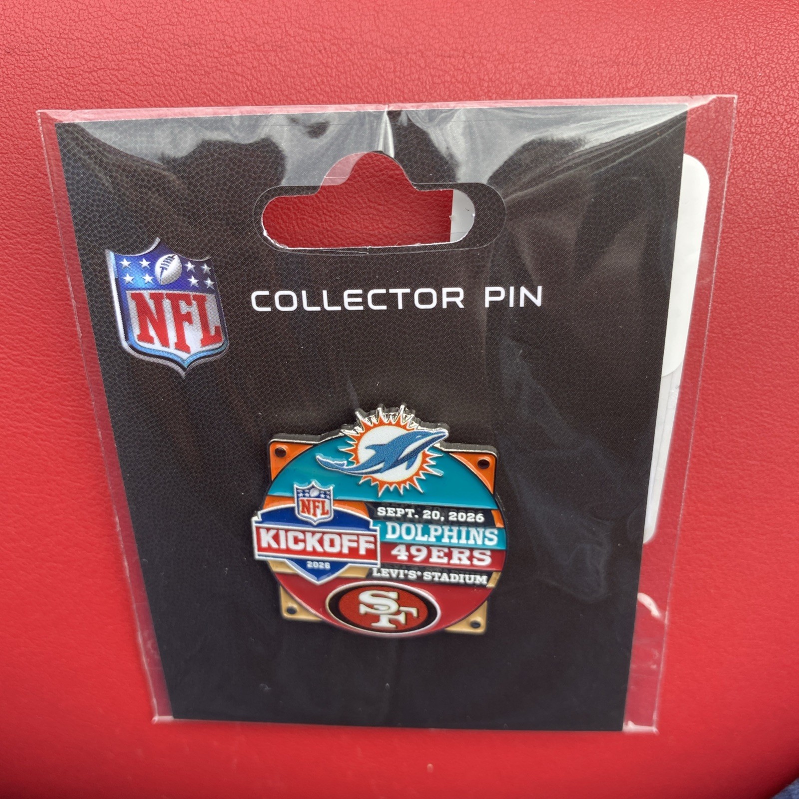 49ers vs. Dolphins Game Day Pin - 2026 Season Opener 9/20/2026